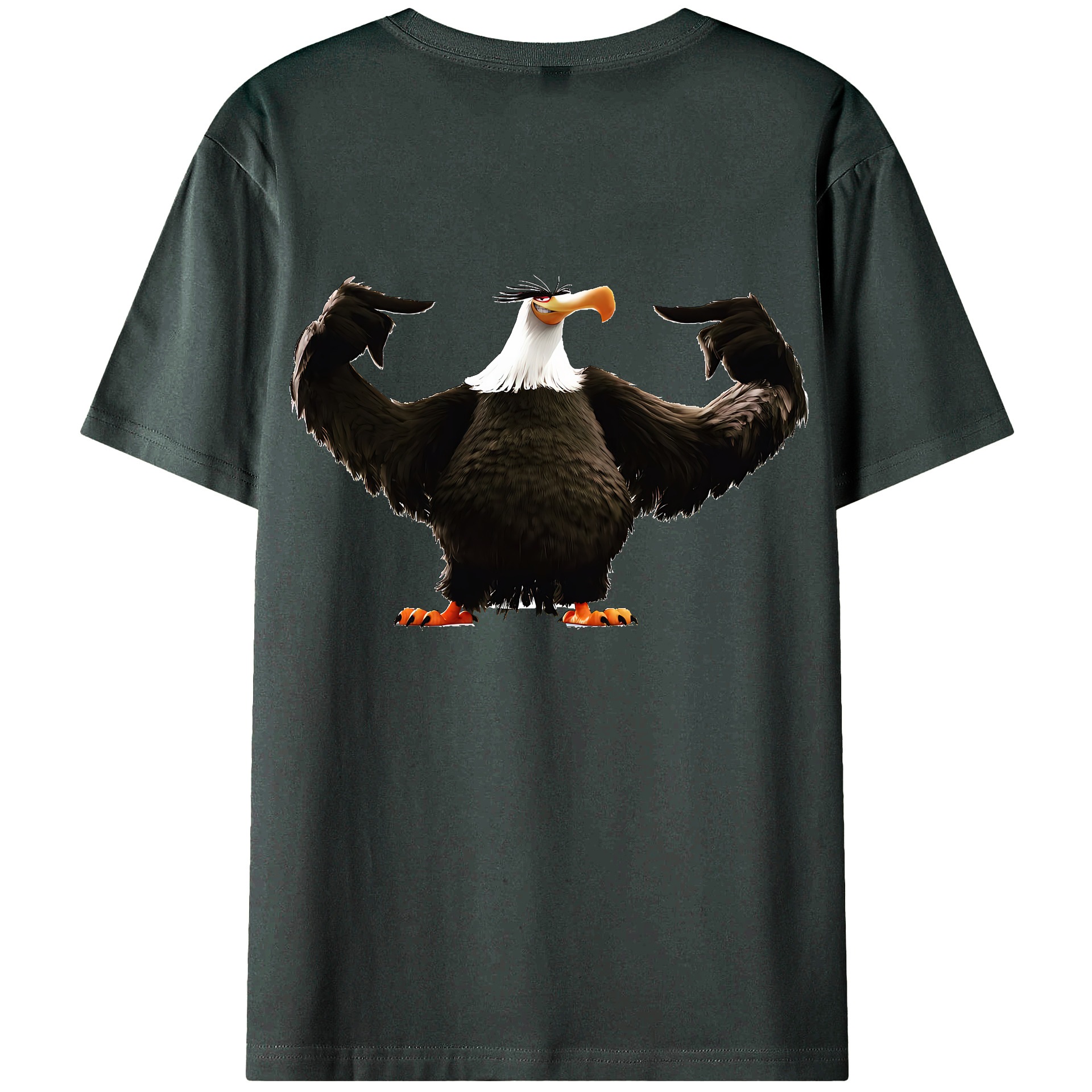 （画像用） Angry Birds アングリーバード 綿100％ メンズ半袖Tシャツ（バックプリント） 通気性